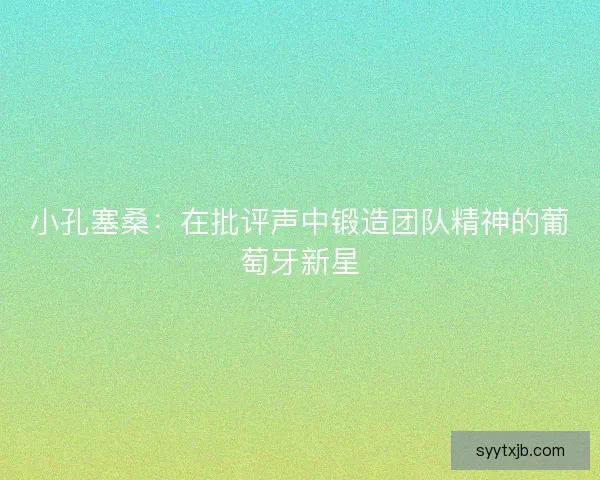 小孔塞桑：在批评声中锻造团队精神的葡萄牙新星